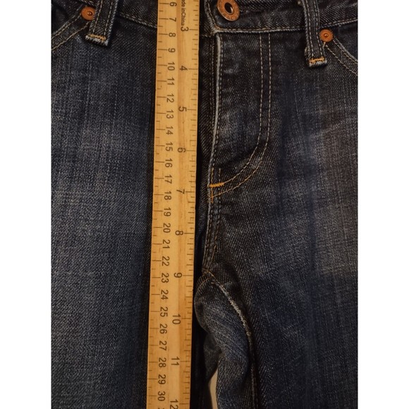 AG Adriano Goldschmied The Club Flare Leg Low Rise Jeans Size 27R EUC Dark Wash - Picture 2 of 9